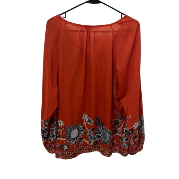 Chico’s Embellished Blooms Boho Blouse Size Large - Picture 2 of 4